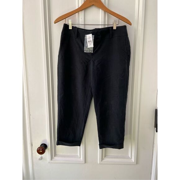 NWT Loft  black Capri crop Marisa pants 2P - Picture 1 of 3